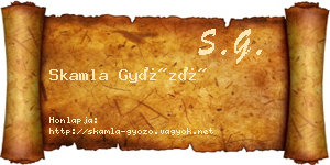 Skamla Győző névjegykártya